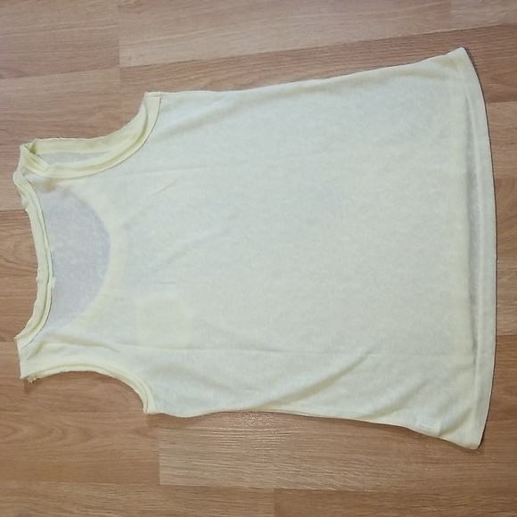 Misslook yellow cotton slub tank top XL EUC - Picture 4 of 8